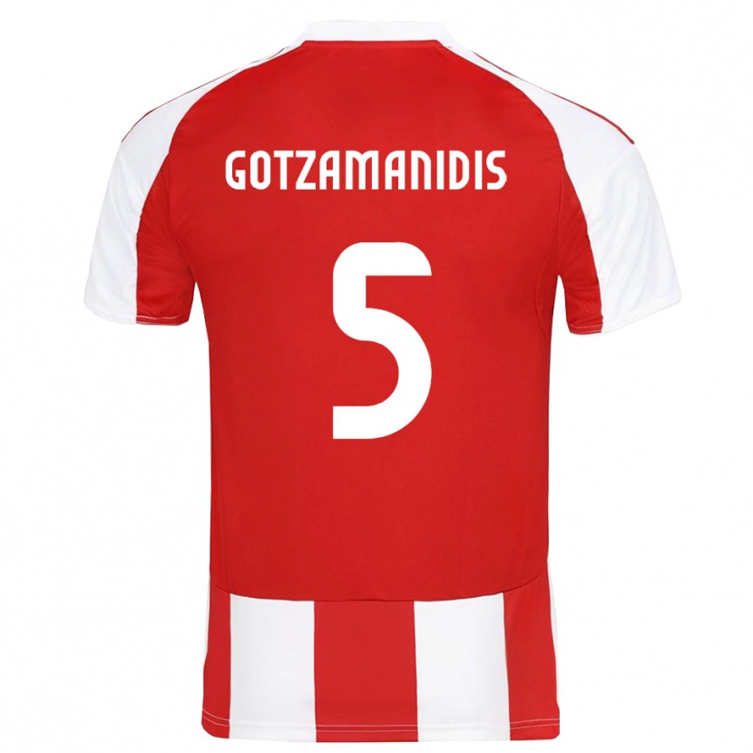 Danxen Women Nikolaos Gotzamanidis #5 Red White Home Jersey 2025/26 T-Shirt