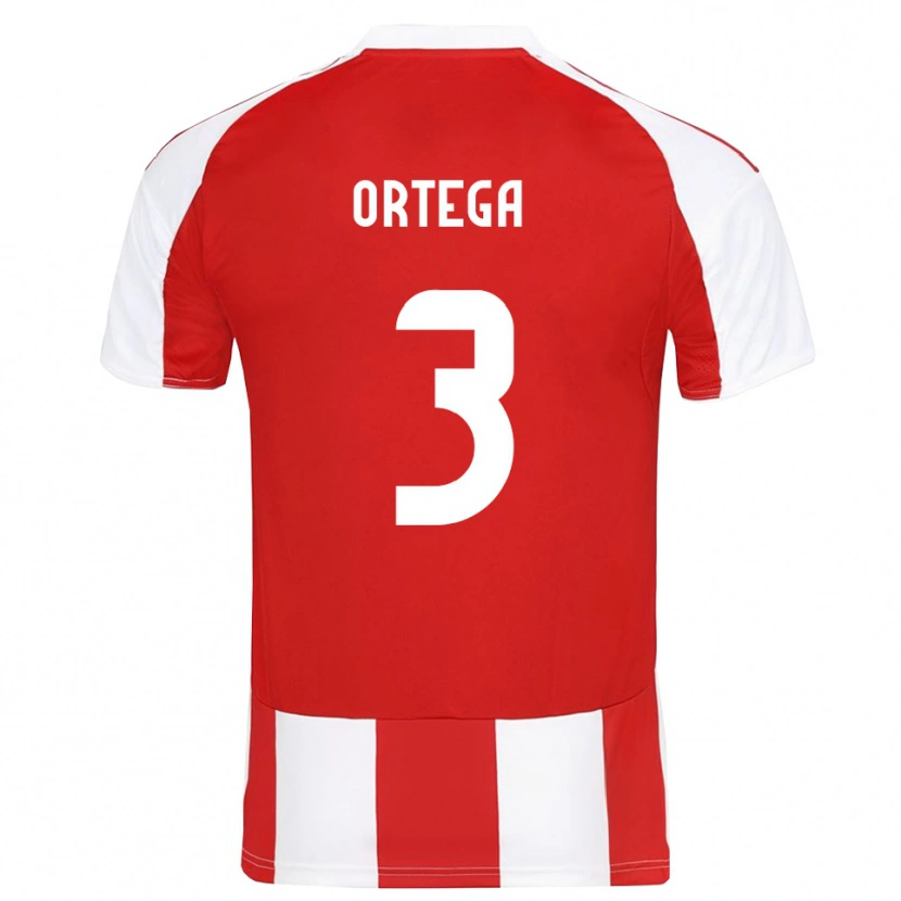 Danxen Women Francisco Ortega #3 Red White Home Jersey 2025/26 T-Shirt