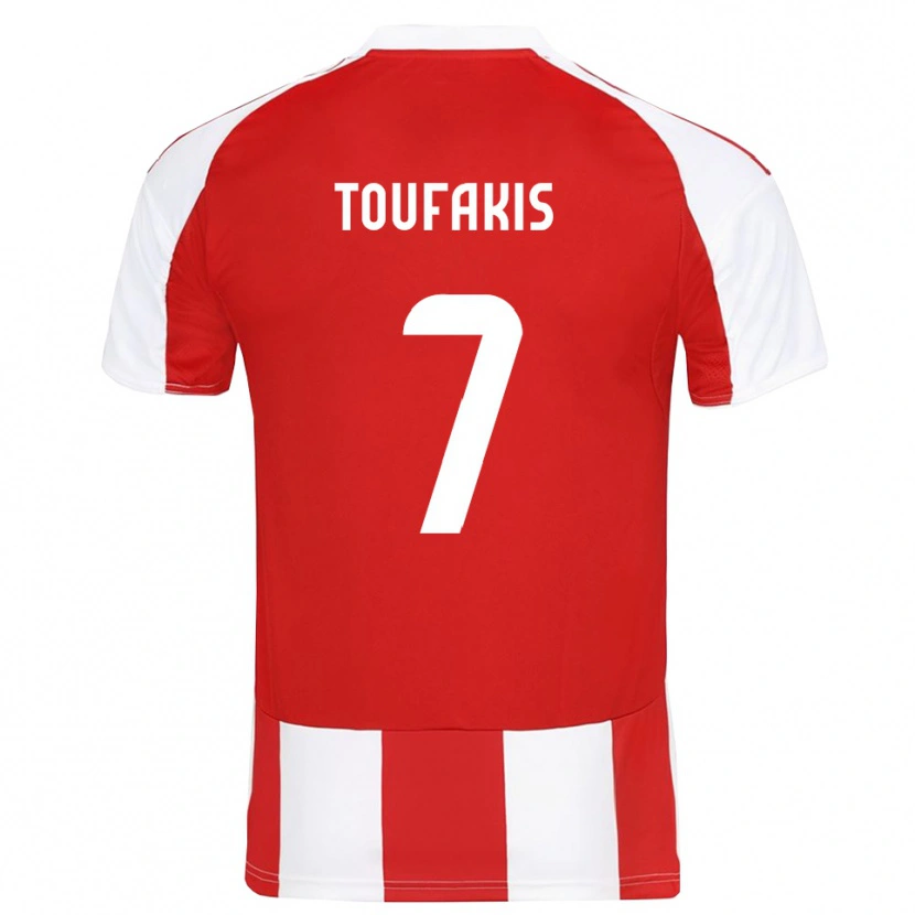 Danxen Women Paschalis Toufakis #7 Red White Home Jersey 2025/26 T-Shirt