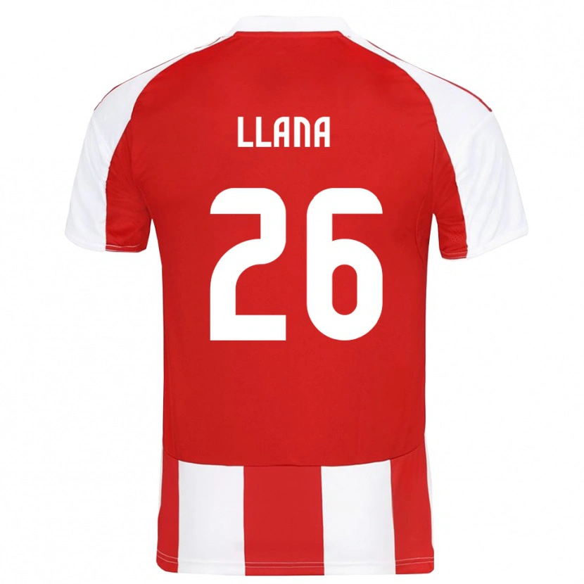 Danxen Women Andreas Llana #26 Red White Home Jersey 2025/26 T-Shirt