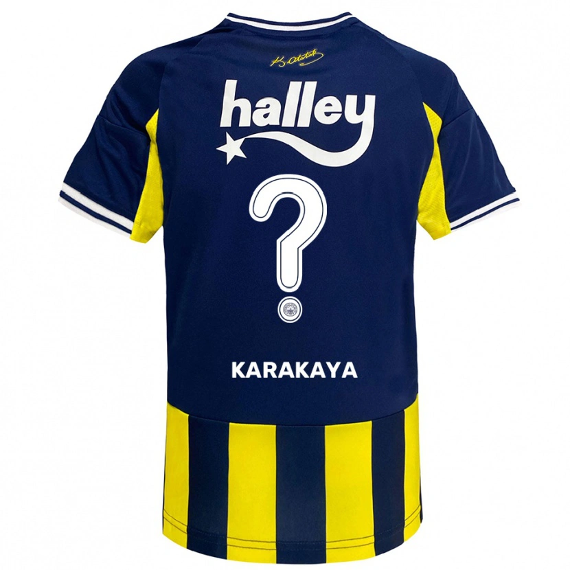 Danxen Women Utku Karakaya #0 Yellow Navy White Home Jersey 2025/26 T-Shirt