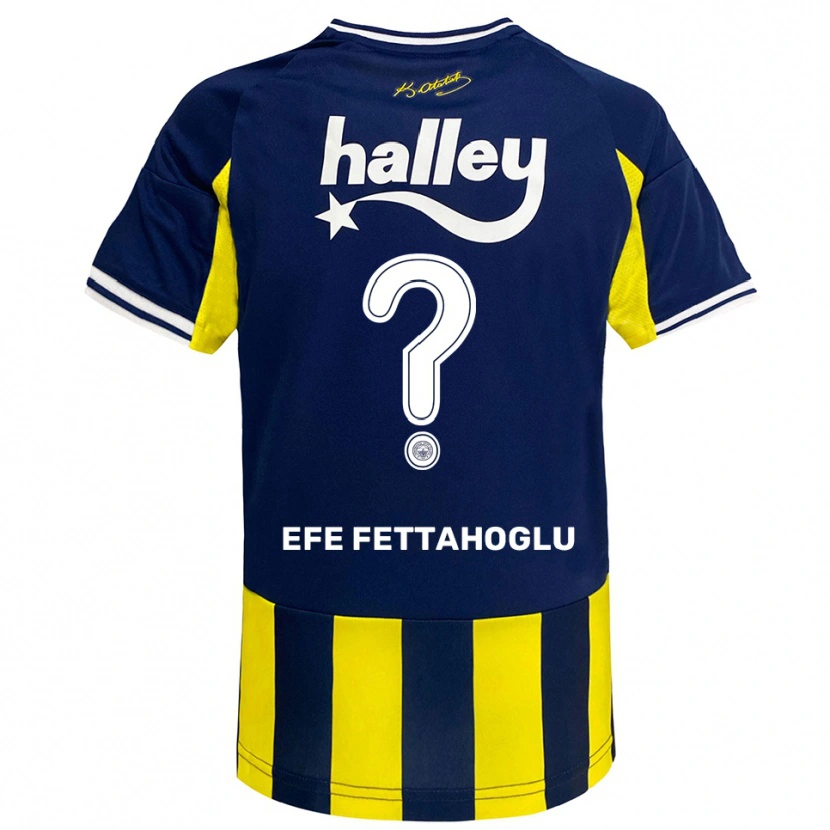 Danxen Women Adnan Efe Fettahoğlu #0 Yellow Navy White Home Jersey 2025/26 T-Shirt