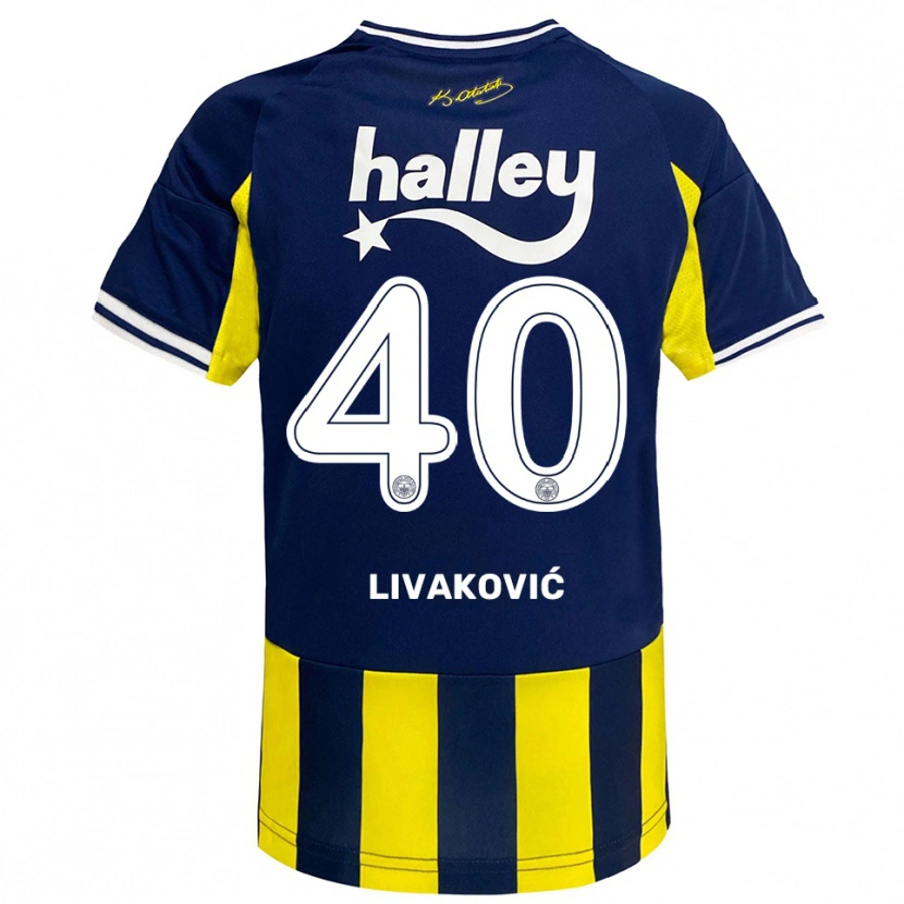 Danxen Women Dominik Livakovic #40 Yellow Navy White Home Jersey 2025/26 T-Shirt
