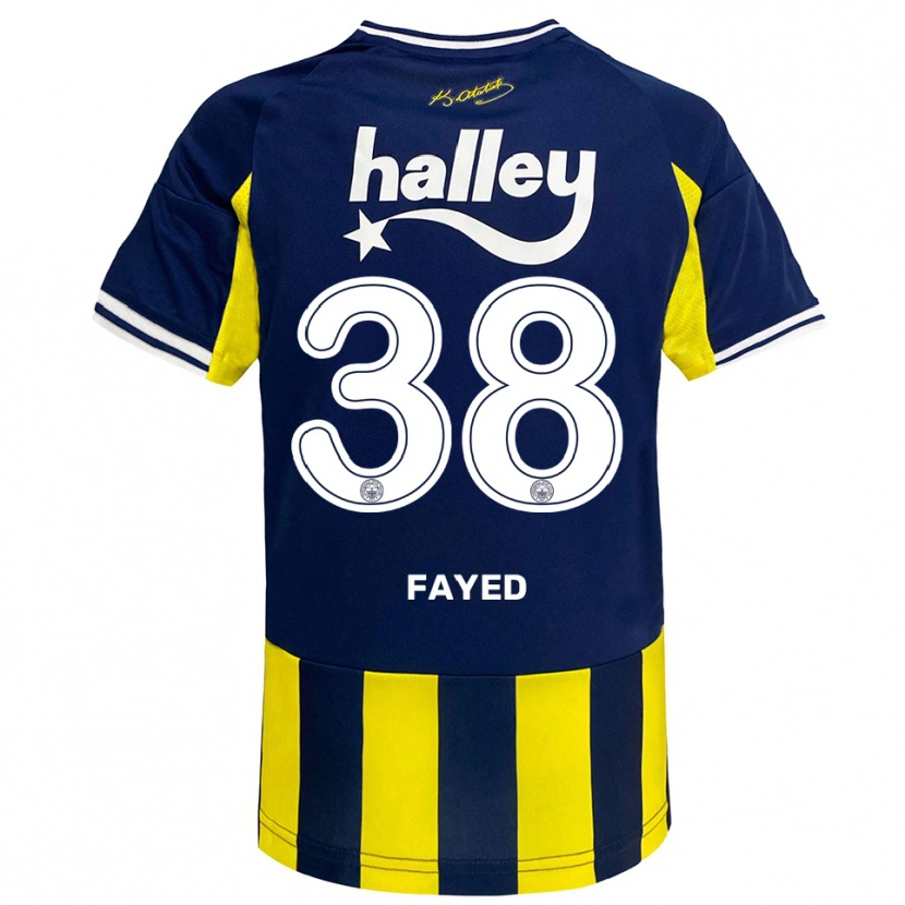 Danxen Women Omar Fayed #38 Yellow Navy White Home Jersey 2025/26 T-Shirt