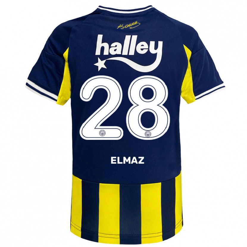 Danxen Women Bartuğ Elmaz #28 Yellow Navy White Home Jersey 2025/26 T-Shirt