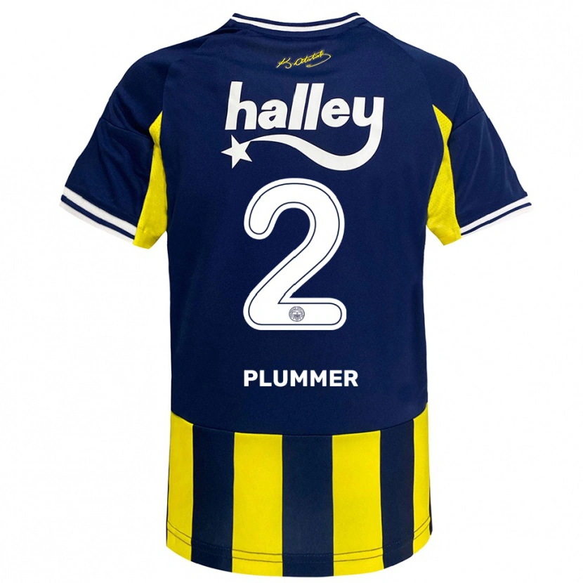Danxen Women Konya Plummer #2 Yellow Navy White Home Jersey 2025/26 T-Shirt