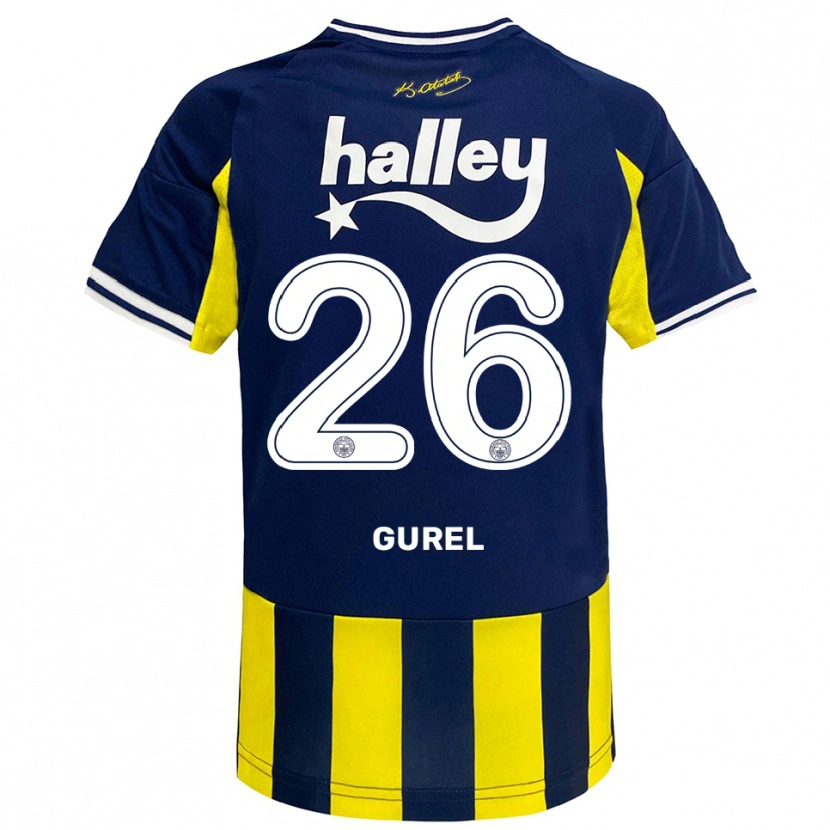 Danxen Women Cansu Gürel #26 Yellow Navy White Home Jersey 2025/26 T-Shirt
