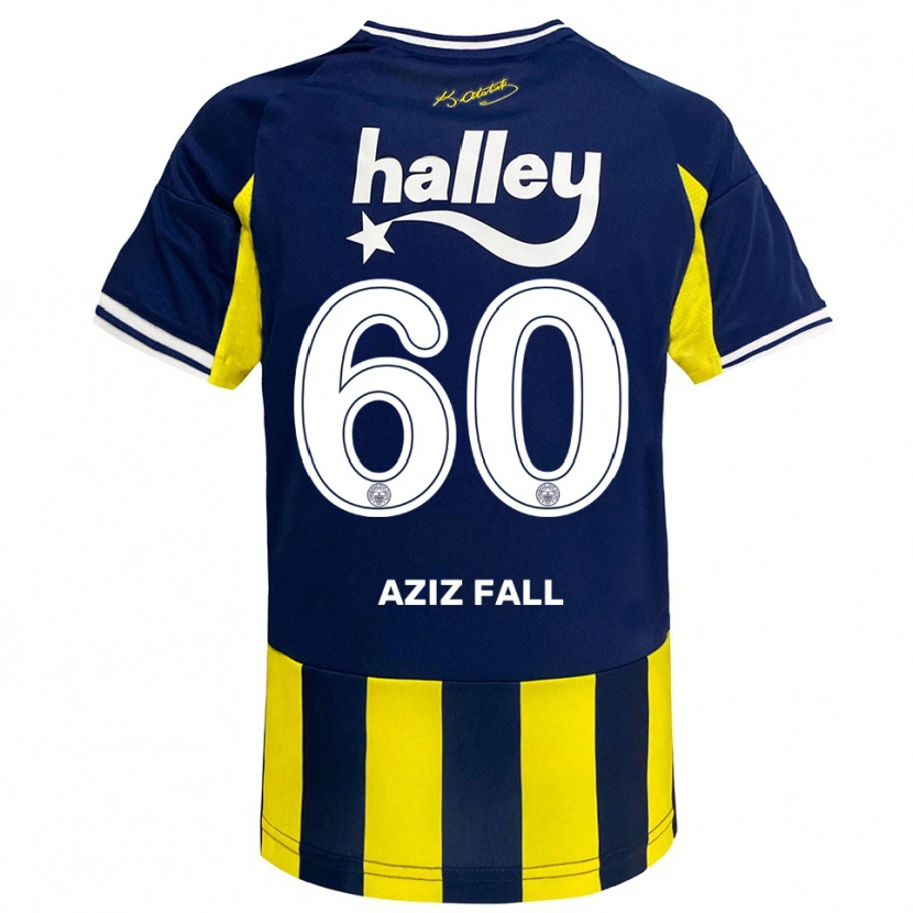 Danxen Women Abdou Aziz Fall #60 Yellow Navy White Home Jersey 2025/26 T-Shirt