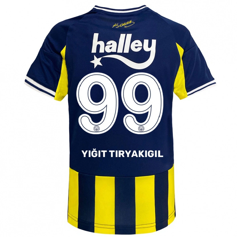 Danxen Women Ömer Yiğit Tiryakigil #99 Yellow Navy White Home Jersey 2025/26 T-Shirt