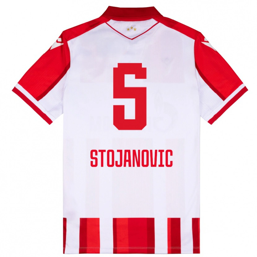 Danxen Women Viktor Stojanovic #5 Red White Home Jersey 2025/26 T-Shirt