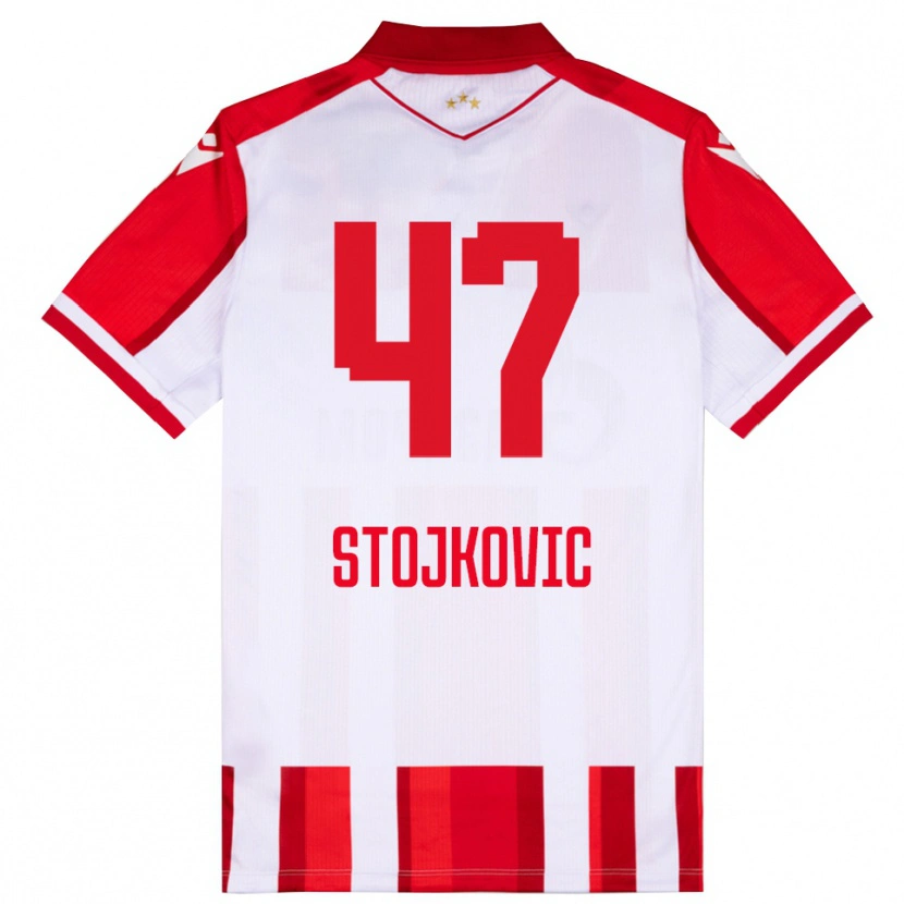 Danxen Women Strahinja Stojkovic #47 Red White Home Jersey 2025/26 T-Shirt