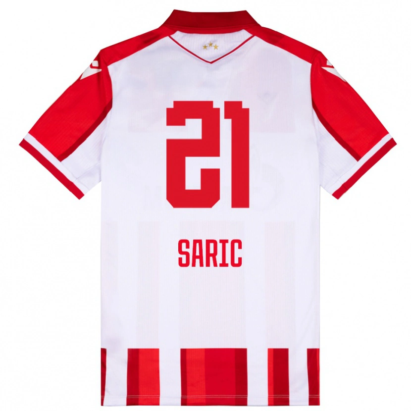 Danxen Women Dimitrije Saric #21 Red White Home Jersey 2025/26 T-Shirt