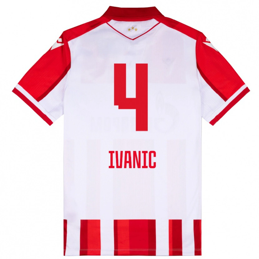 Danxen Women Mirko Ivanic #4 Red White Home Jersey 2025/26 T-Shirt