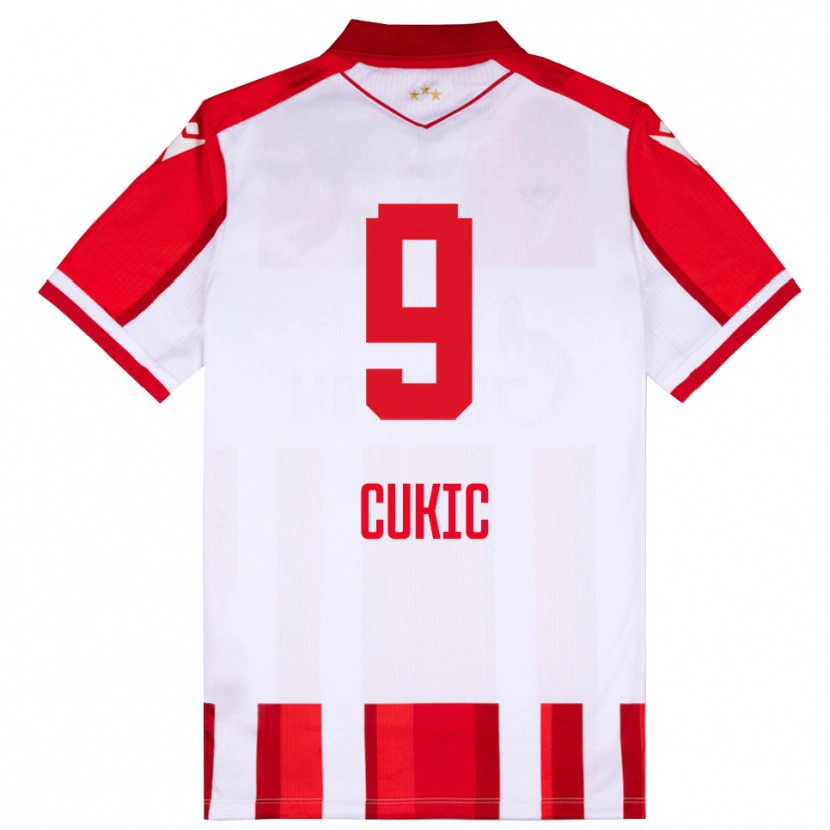 Danxen Women Vesko Cukic #9 Red White Home Jersey 2025/26 T-Shirt