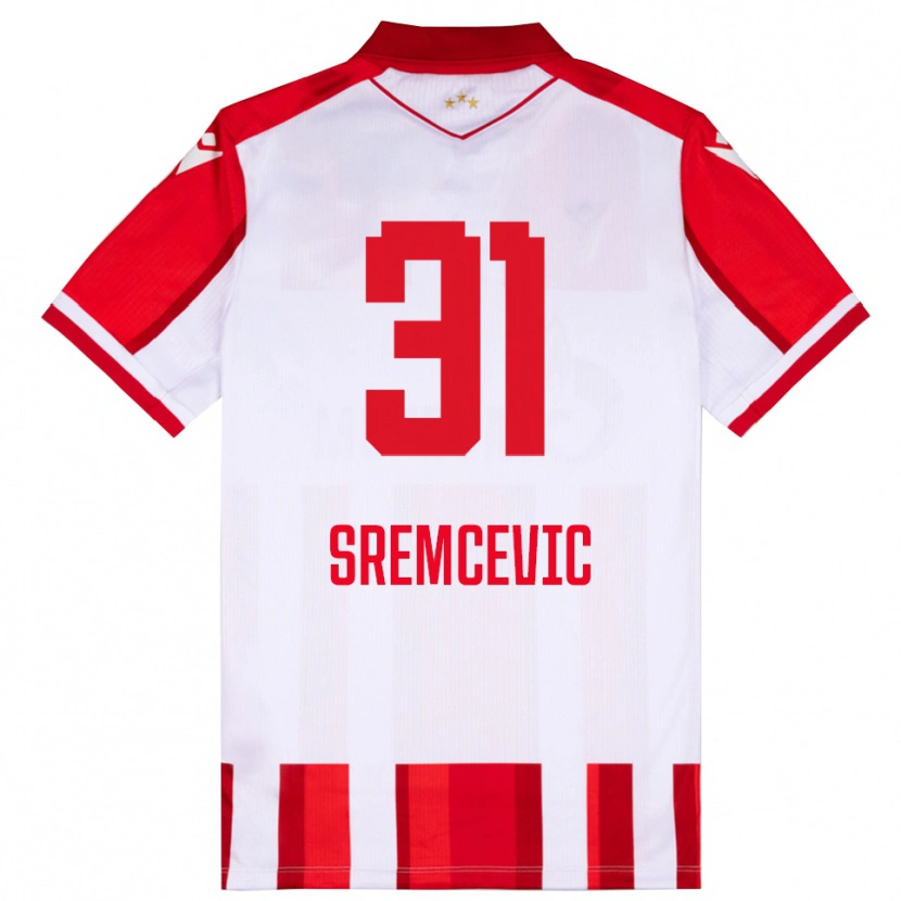 Danxen Women Uros Sremcevic #31 Red White Home Jersey 2025/26 T-Shirt