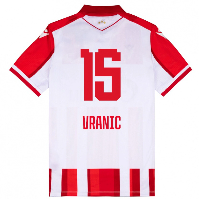 Danxen Women Djordje Vranic #15 Red White Home Jersey 2025/26 T-Shirt