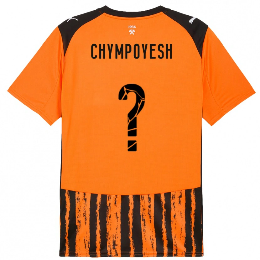 Danxen Women Vladyslav Chympoyesh #0 Orange Black Home Jersey 2025/26 T-Shirt