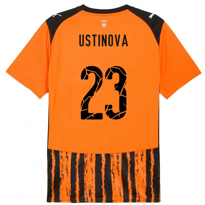 Danxen Women Liudmyla Ustinova #23 Orange Black Home Jersey 2025/26 T-Shirt