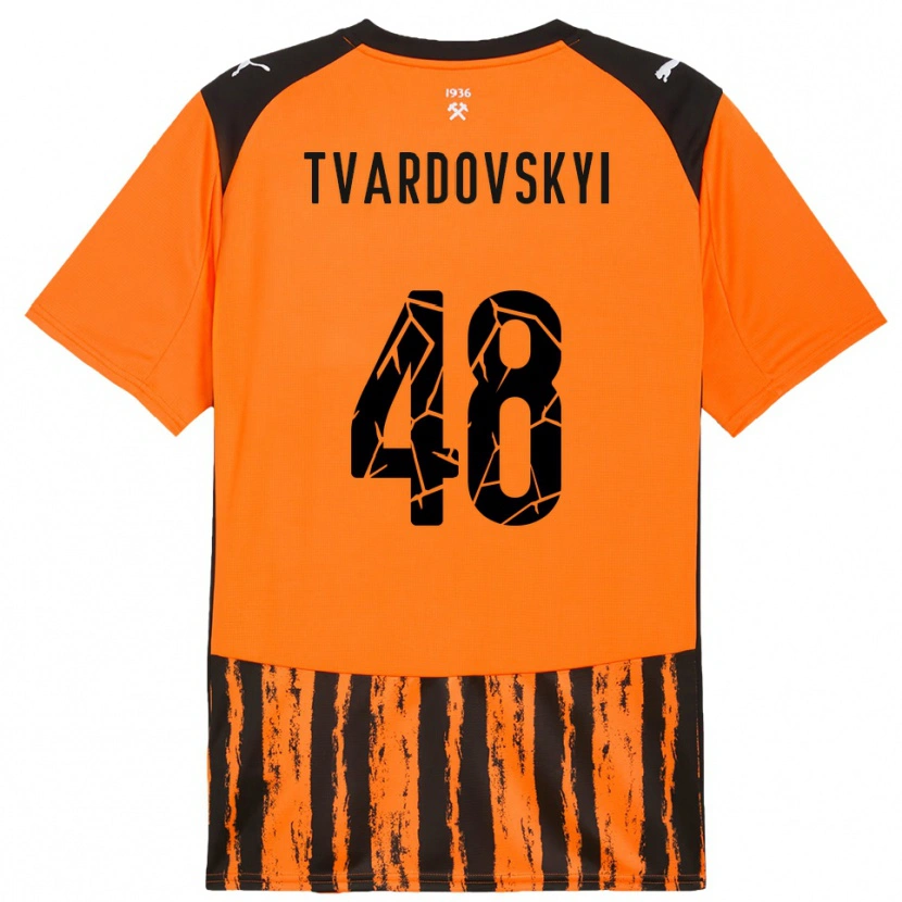 Danxen Women Denys Tvardovskyi #48 Orange Black Home Jersey 2025/26 T-Shirt