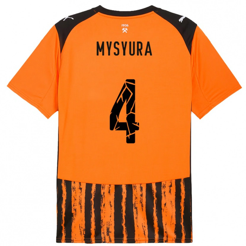 Danxen Women Maksym Mysyura #4 Orange Black Home Jersey 2025/26 T-Shirt