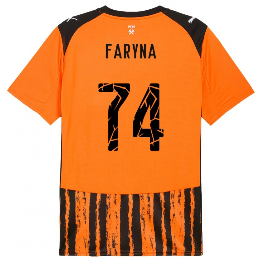 Danxen Women Maryan Faryna #74 Orange Black Home Jersey 2025/26 T-Shirt