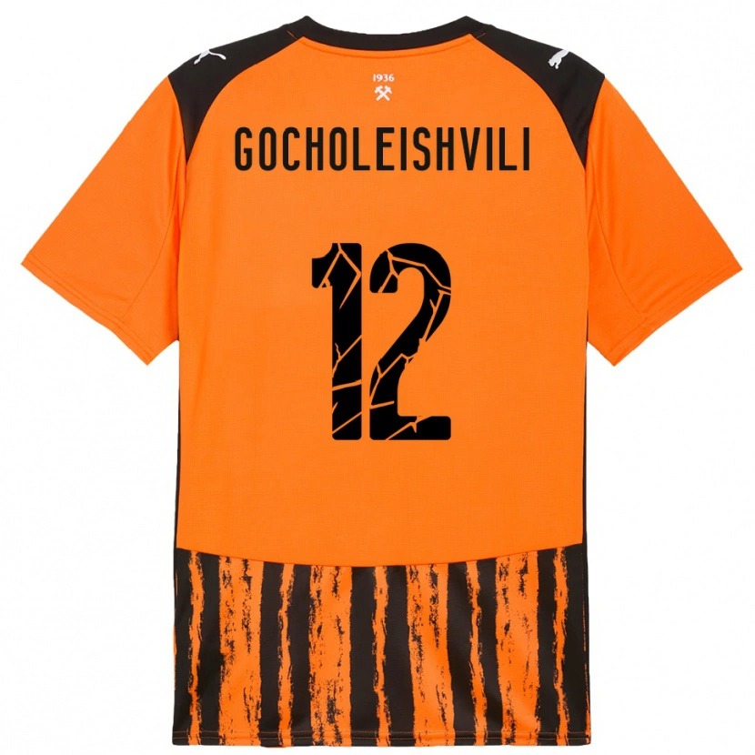 Danxen Women Giorgi Gocholeishvili #12 Orange Black Home Jersey 2025/26 T-Shirt