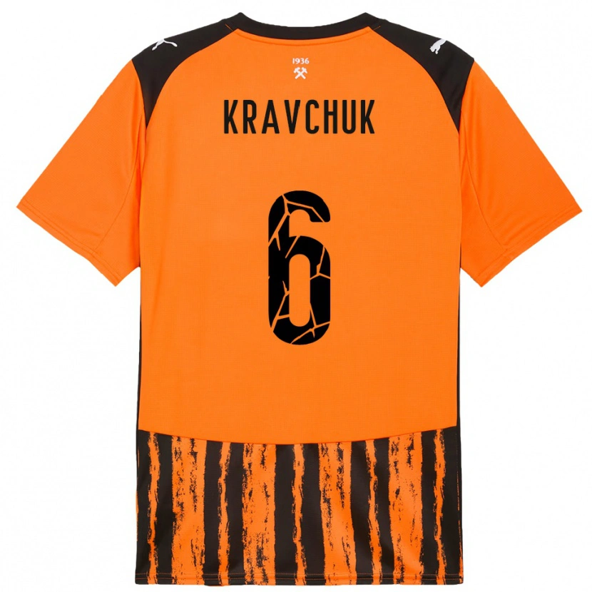 Danxen Women Diana Kravchuk #6 Orange Black Home Jersey 2025/26 T-Shirt