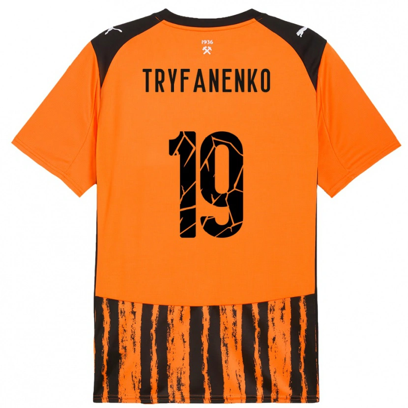 Danxen Women Bogdan Tryfanenko #19 Orange Black Home Jersey 2025/26 T-Shirt