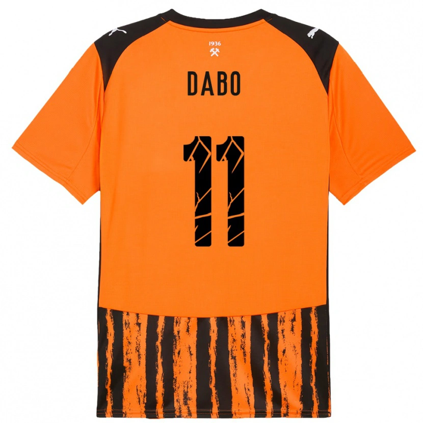 Danxen Women Ibrahima Dabo #11 Orange Black Home Jersey 2025/26 T-Shirt