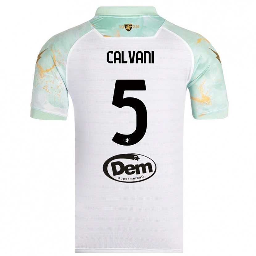 Danxen Women Gabriele Calvani #5 White Black Away Jersey 2025/26 T-Shirt