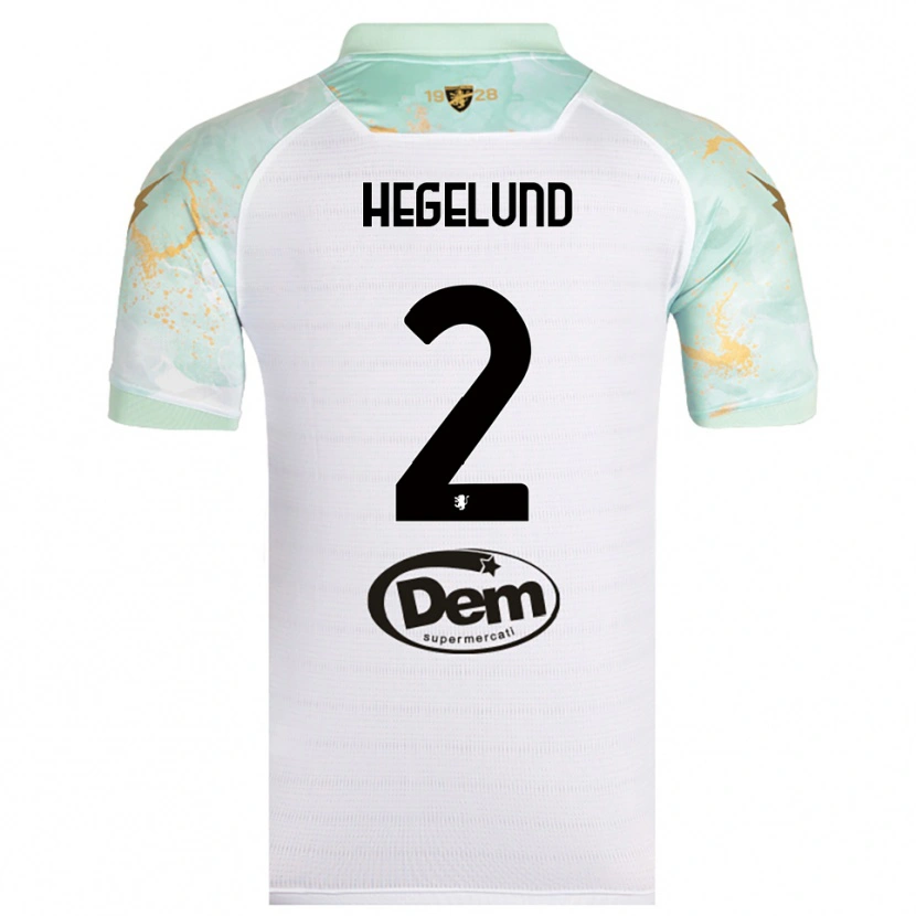 Danxen Women Victor Hegelund #2 White Black Away Jersey 2025/26 T-Shirt