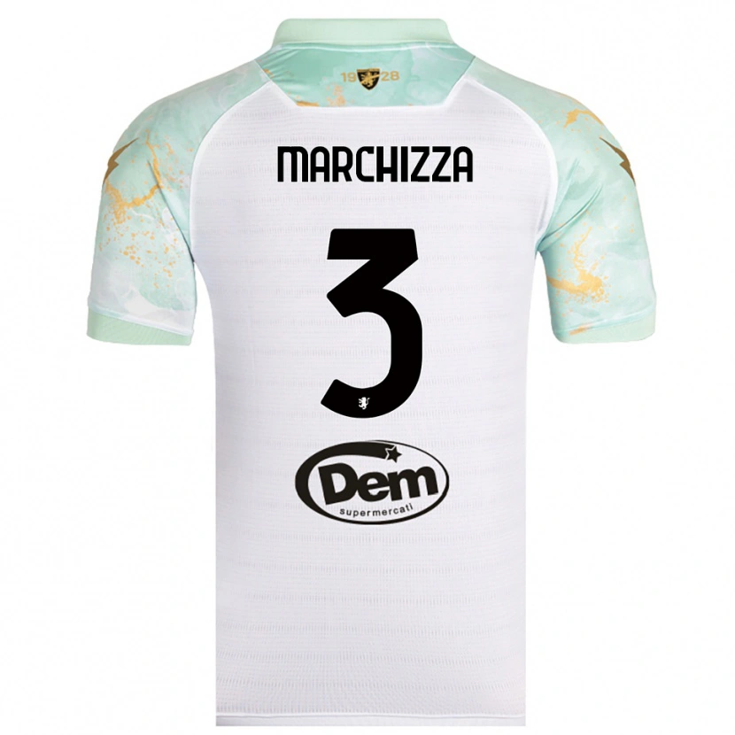 Danxen Women Riccardo Marchizza #3 White Black Away Jersey 2025/26 T-Shirt