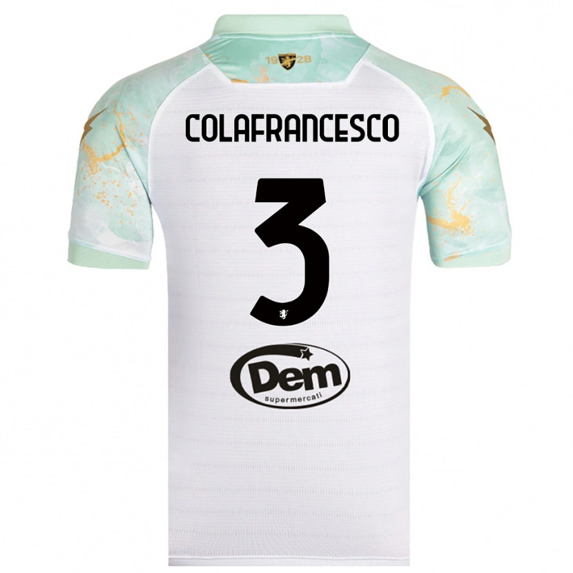 Danxen Women Filippo Colafrancesco #3 White Black Away Jersey 2025/26 T-Shirt