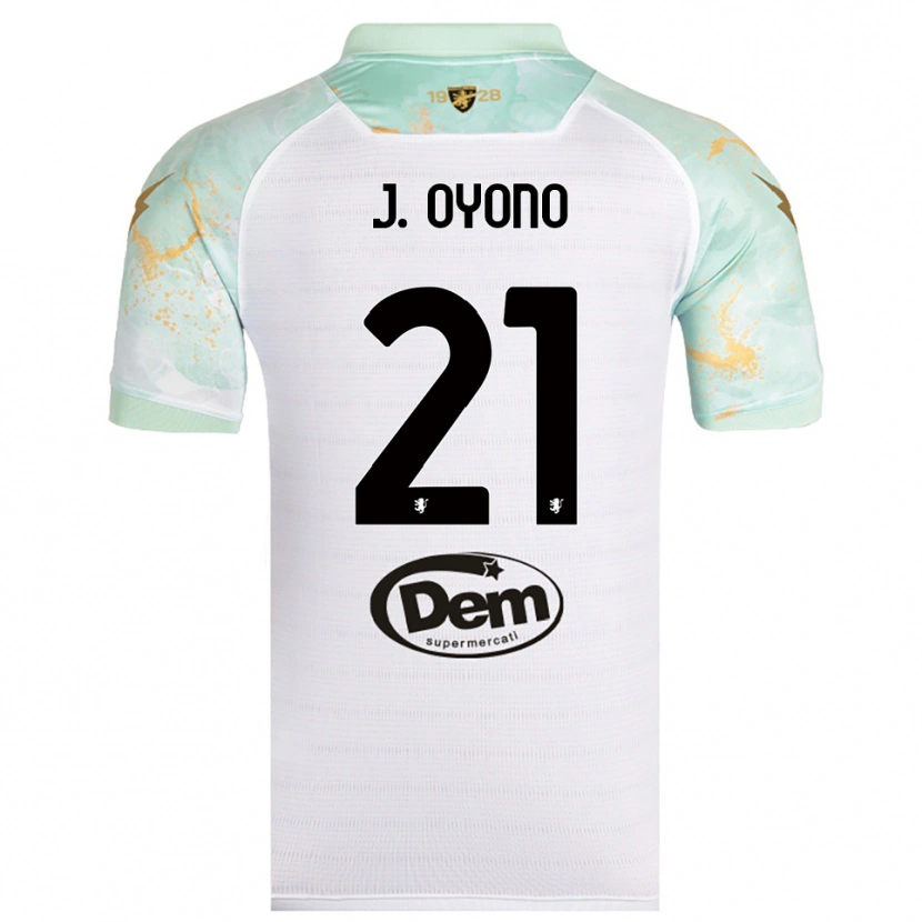 Danxen Women Jérémy Oyono #21 White Black Away Jersey 2025/26 T-Shirt