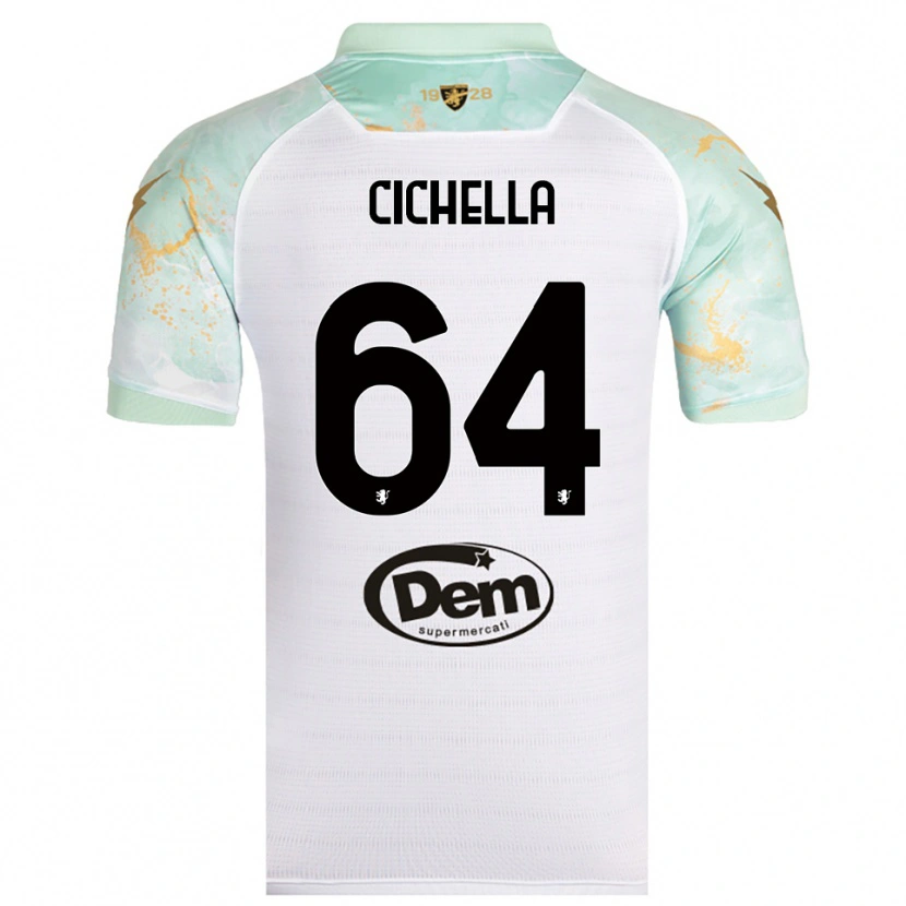 Danxen Women Matteo Cichella #64 White Black Away Jersey 2025/26 T-Shirt