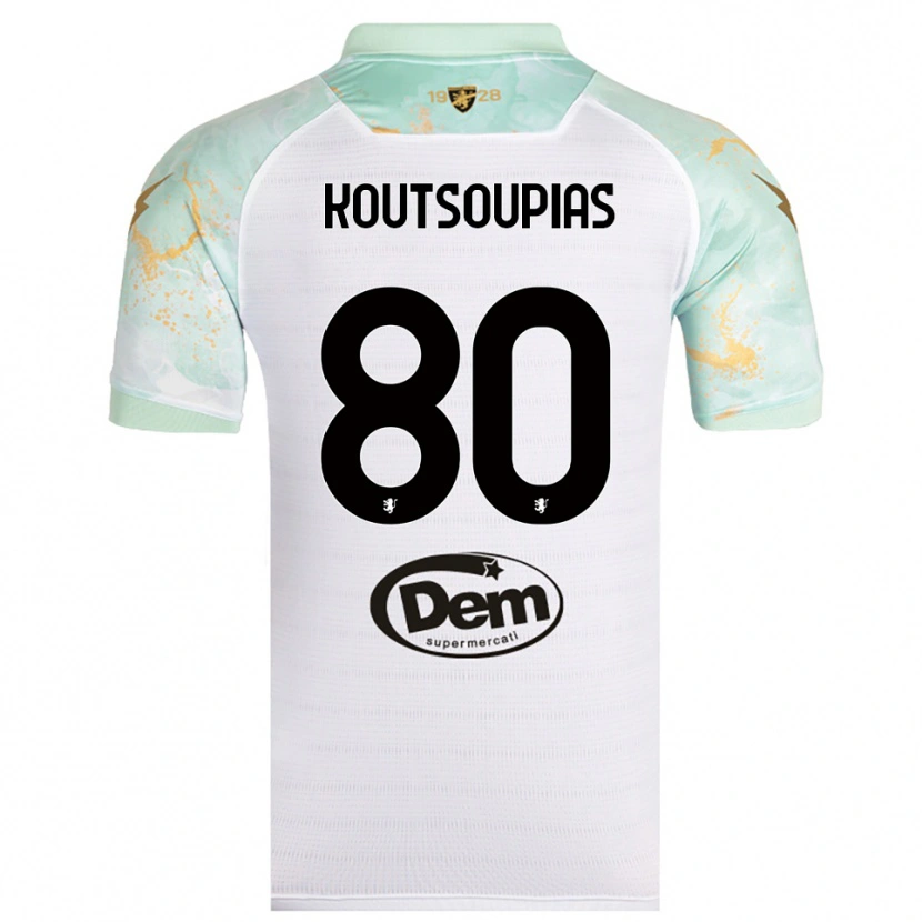 Danxen Women Ilias Koutsoupias #80 White Black Away Jersey 2025/26 T-Shirt