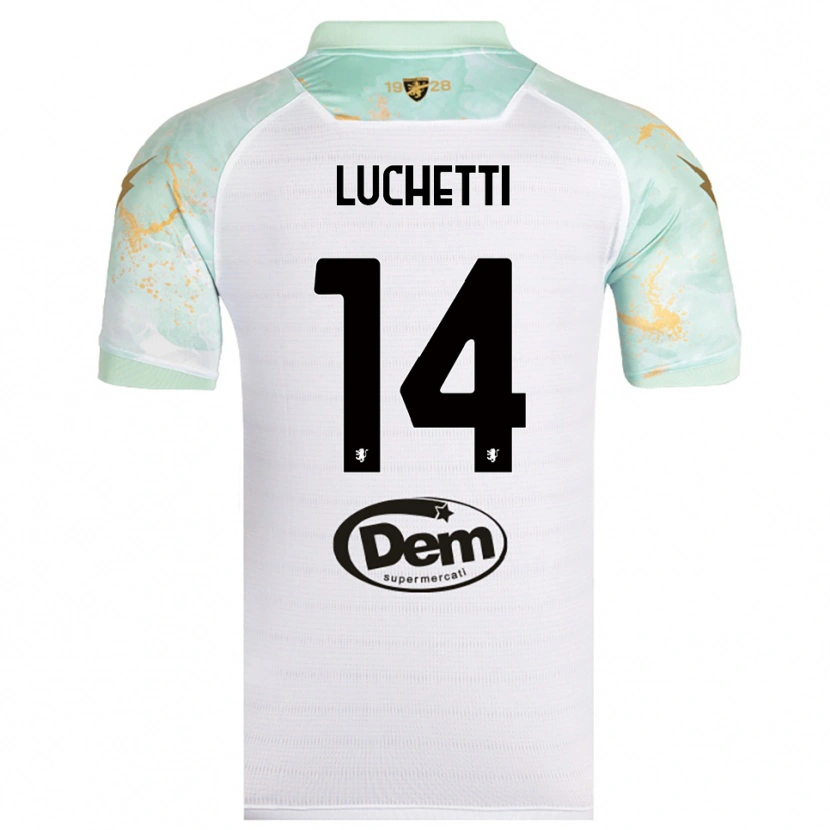 Danxen Women Alessandro Luchetti #14 White Black Away Jersey 2025/26 T-Shirt