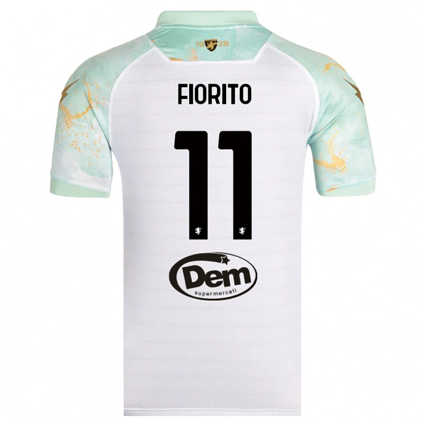 Danxen Women Loris Fiorito #11 White Black Away Jersey 2025/26 T-Shirt