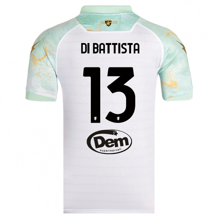 Danxen Women Cristiano Di Battista #13 White Black Away Jersey 2025/26 T-Shirt