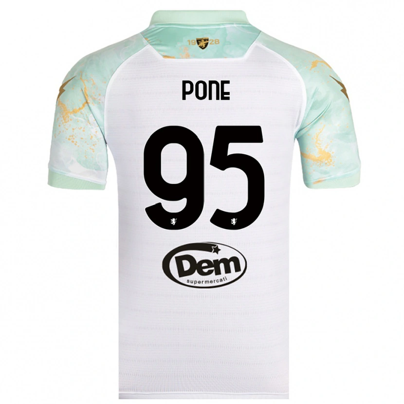 Danxen Women Cristian Pone #95 White Black Away Jersey 2025/26 T-Shirt