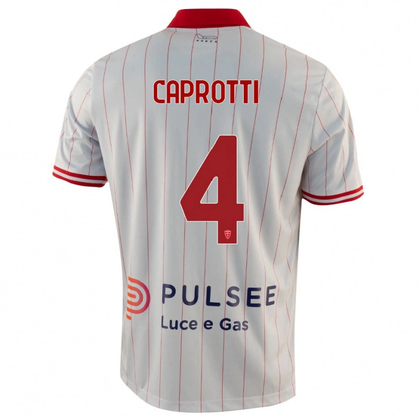 Danxen Women Carlo Caprotti #4 White Red Blue Away Jersey 2025/26 T-Shirt