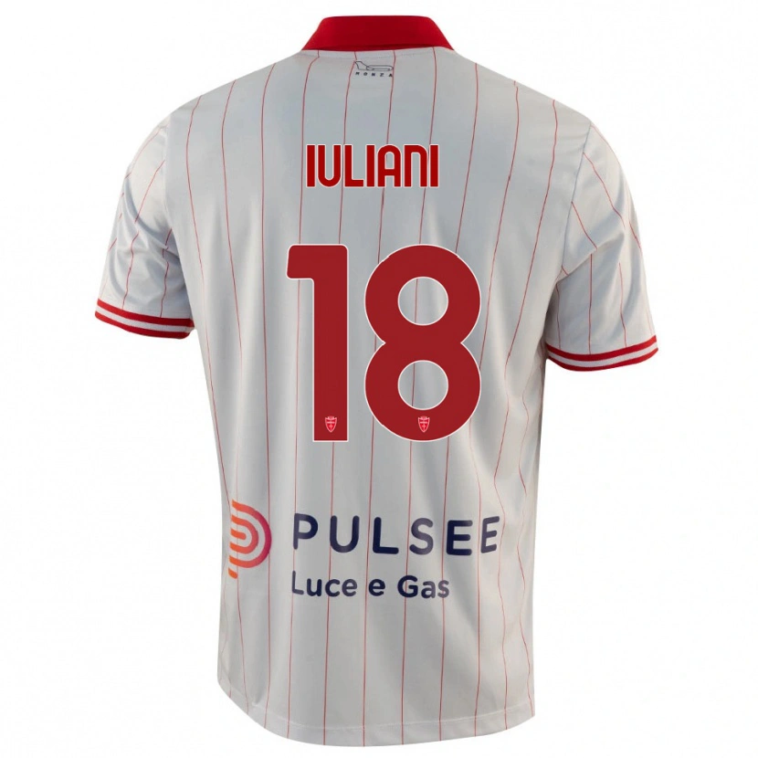 Danxen Women Giacomo Iuliani #18 White Red Blue Away Jersey 2025/26 T-Shirt