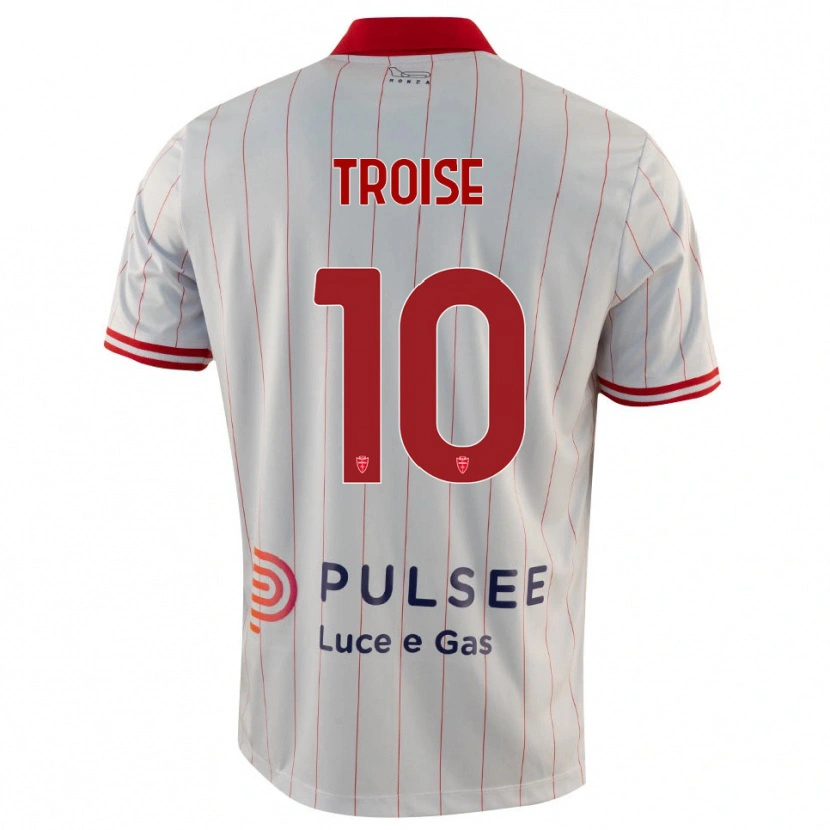 Danxen Women Antonio Troise #10 White Red Blue Away Jersey 2025/26 T-Shirt