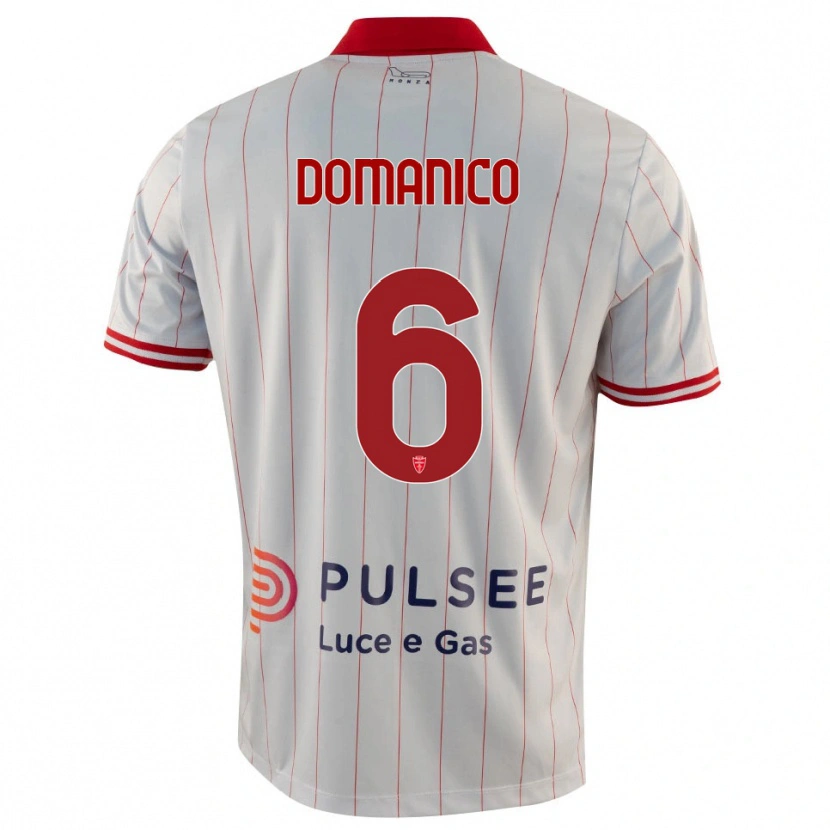 Danxen Women Saverio Domanico #6 White Red Blue Away Jersey 2025/26 T-Shirt