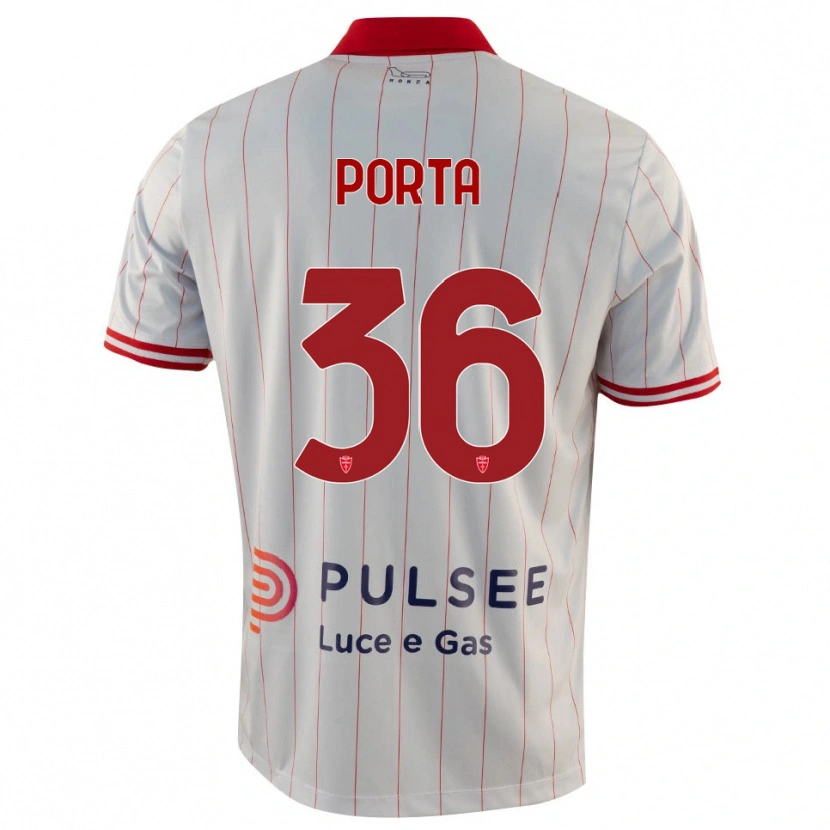 Danxen Women Matteo Porta #36 White Red Blue Away Jersey 2025/26 T-Shirt