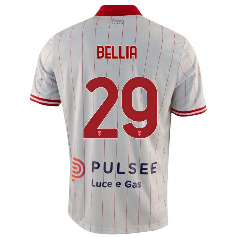 Danxen Women Edoardo Bellia #29 White Red Blue Away Jersey 2025/26 T-Shirt