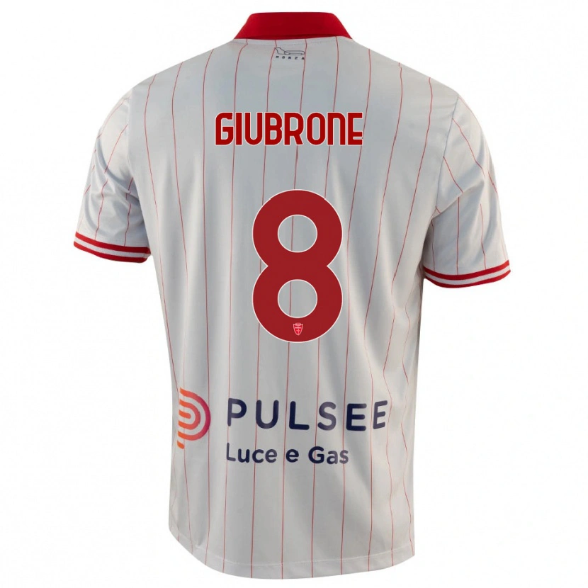 Danxen Women Mario Giubrone #8 White Red Blue Away Jersey 2025/26 T-Shirt
