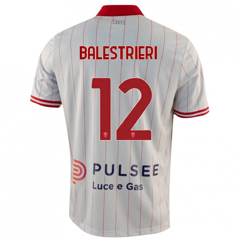 Danxen Women Alessandro Balestrieri #12 White Red Blue Away Jersey 2025/26 T-Shirt