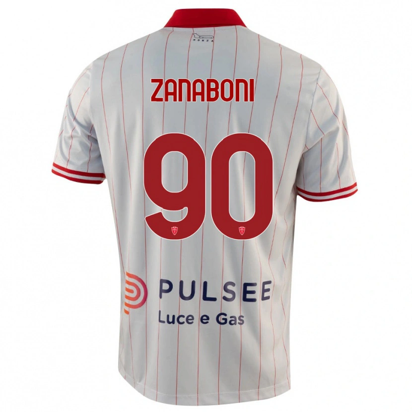 Danxen Women Emanuele Zanaboni #90 White Red Blue Away Jersey 2025/26 T-Shirt