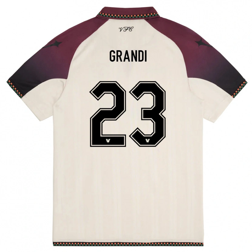 Danxen Women Matteo Grandi #23 Cream Burgundy Away Jersey 2025/26 T-Shirt